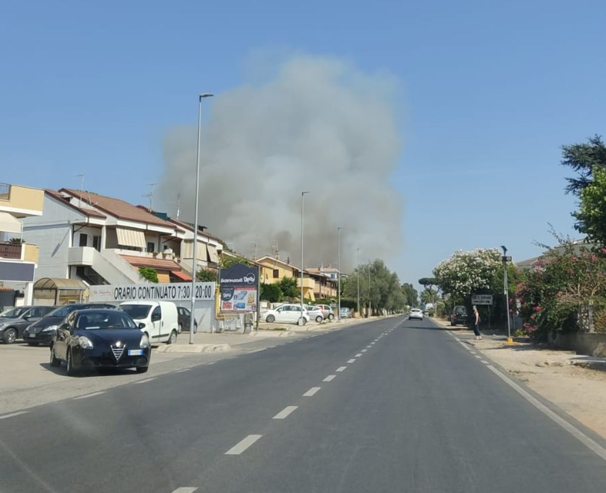 Incendio a tor san lorenzo in via delle pinete