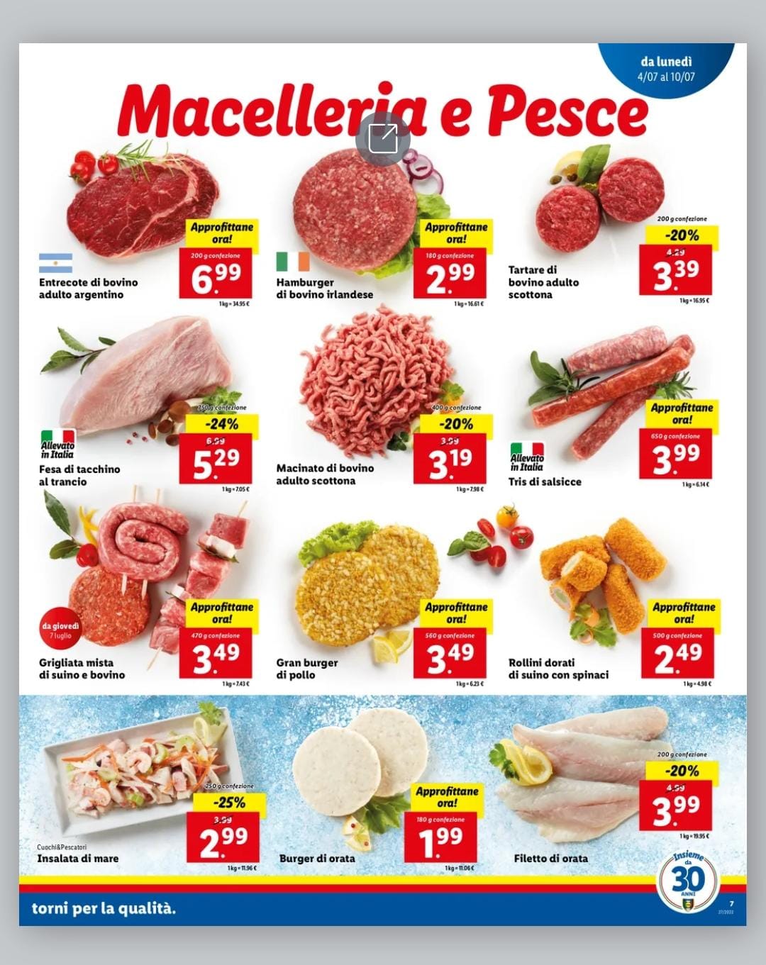 Offerte carne e pesce Lidl