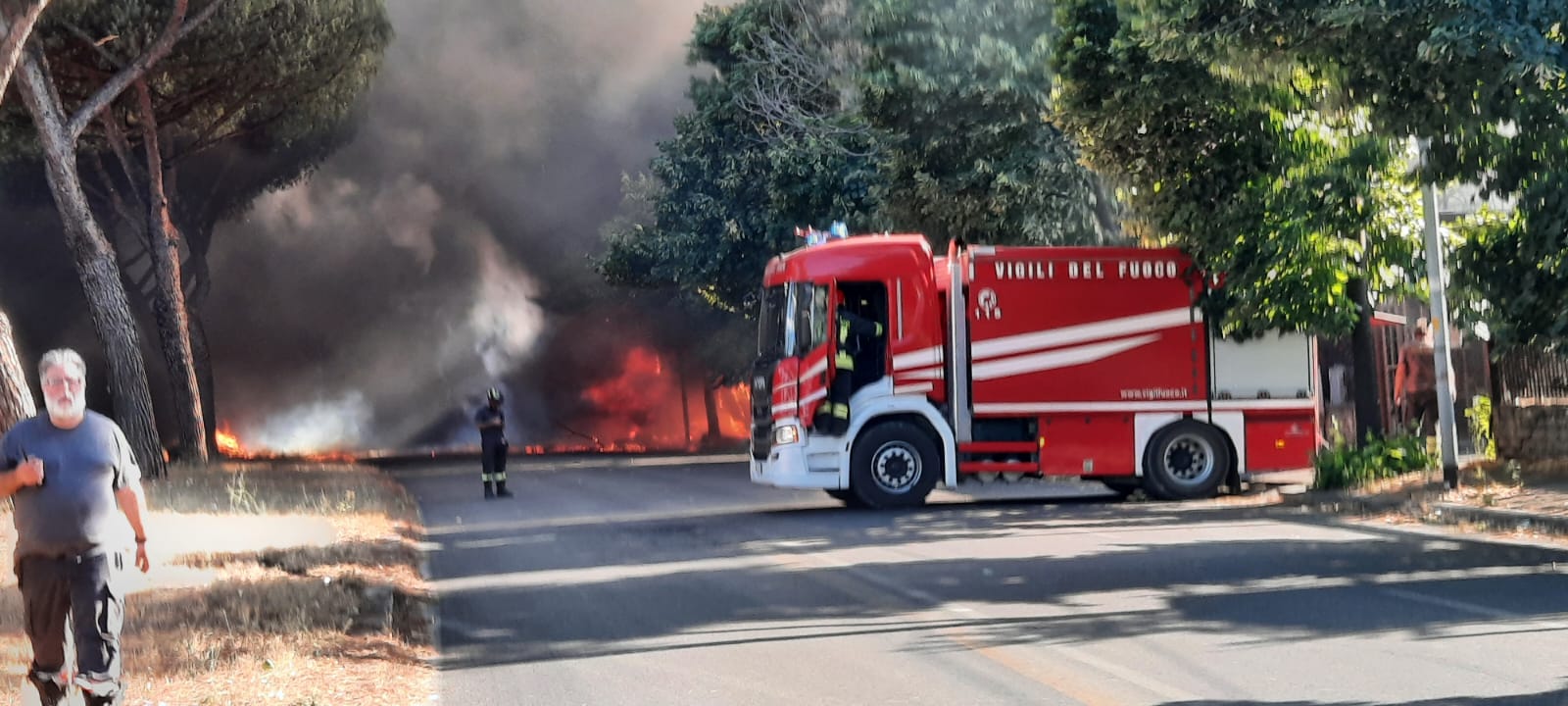 Incendio a Centocelle