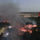Incendio centocelle vista notturna