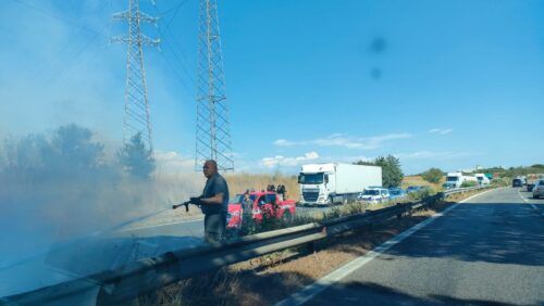 Incendio sulla Pontina oggi