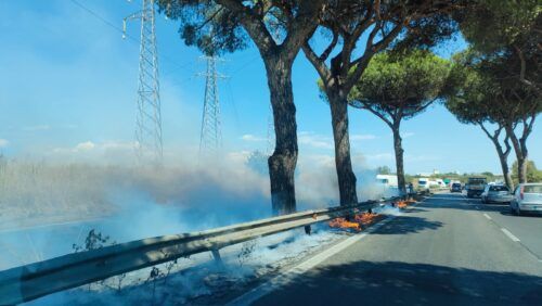 Incendio sulla Pontina oggi