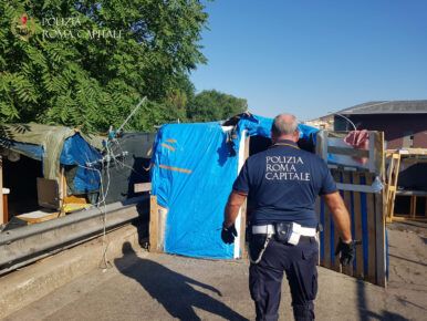 L'insediamento abusivo sulla Tiburtina