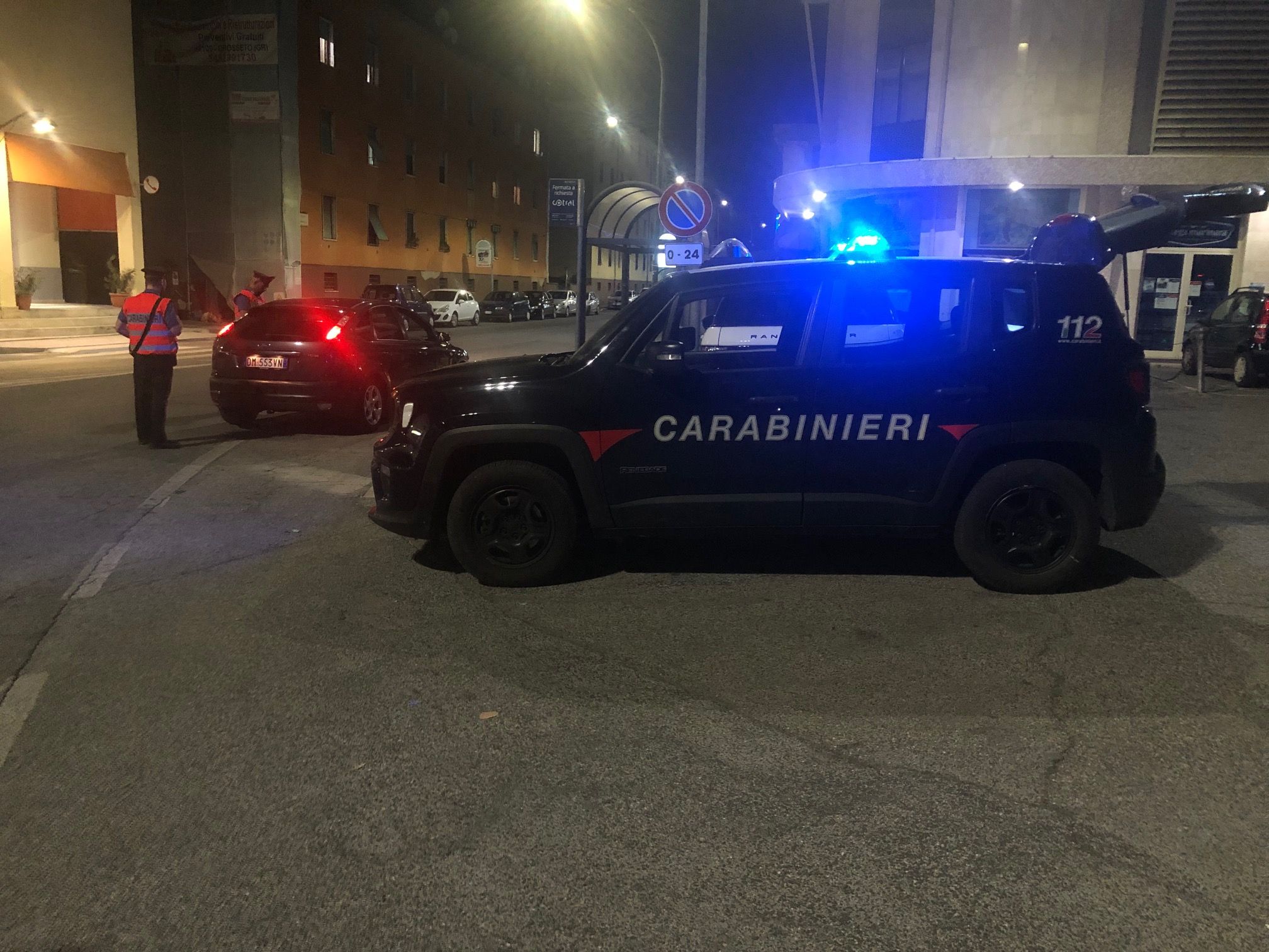 Pattuglia carabinieri intervenuta per mala movida a Ladispoli e Cerveteri