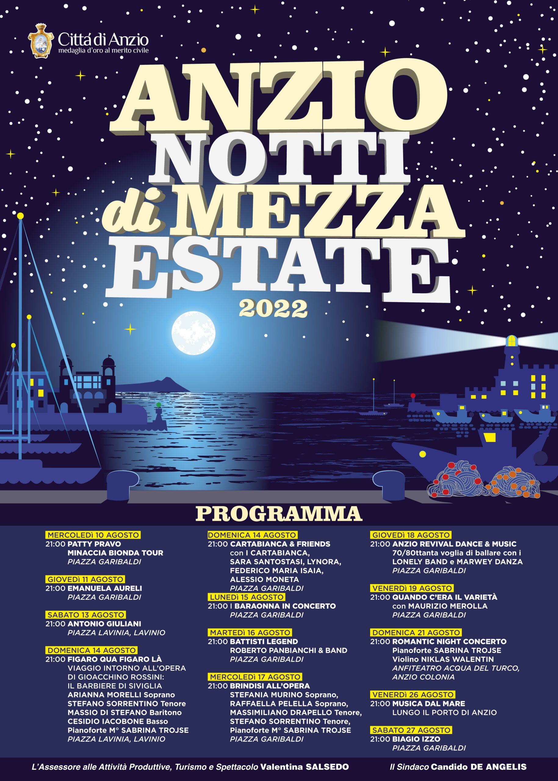 programma eventi estivi Anzio