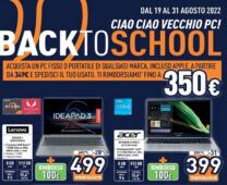 Volantino unieuro back to school