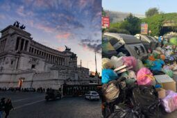 Bellezza di Roma e rifiuti per il concorso fotografico