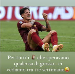 Post di Nicolò Zaniolo su IG dopo l'infortunio