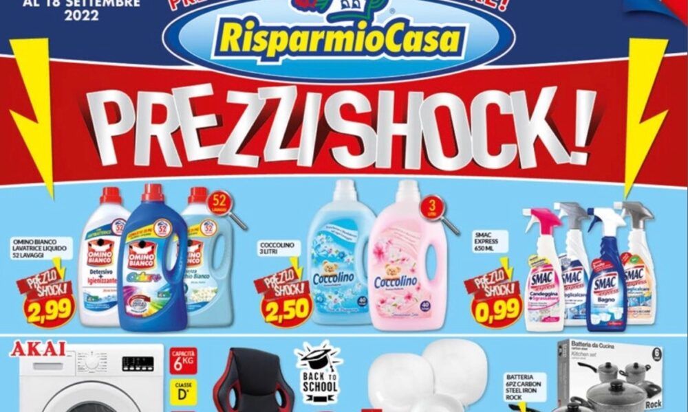 Volantino Prezzi shock risparmio casa settembre 2022