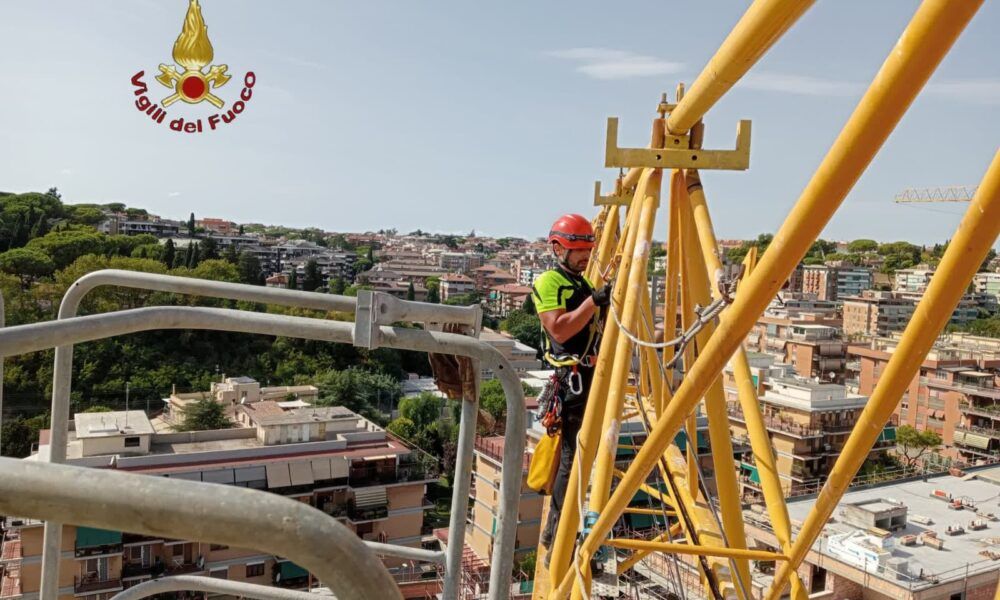 Roma Sale su una gru a 50 metri di altezza per protesta | operaio rischia la vita - Vimarsana News
