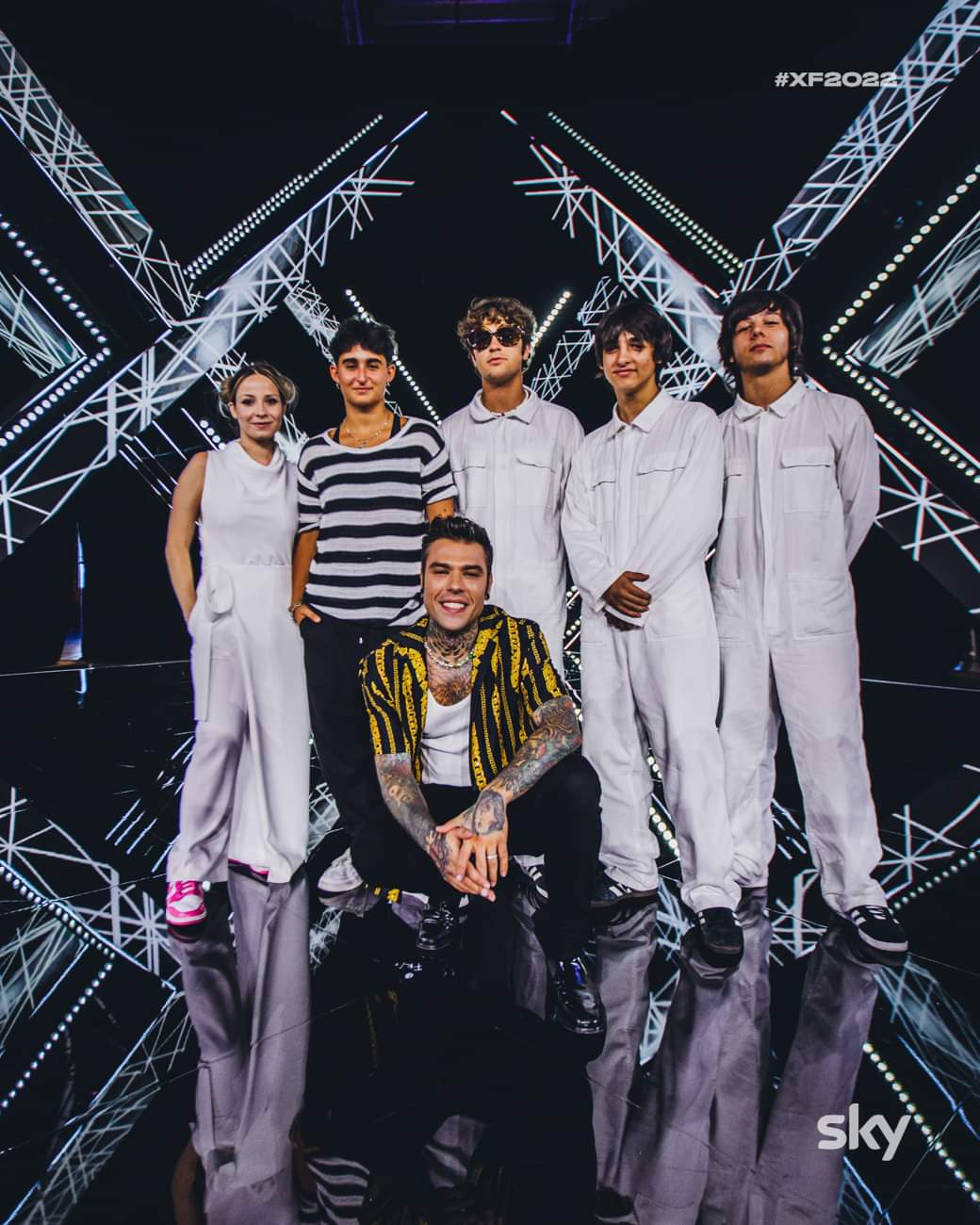 La squadra per i live di X factor 2022 di fedez