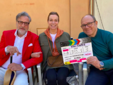 Carlo Verdone sul set di vita da carlo 2