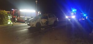 Auto incidentata a Velletri per il sinistro in via appia di martedì sera