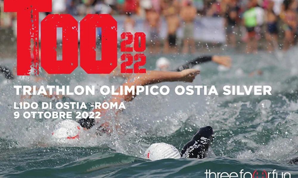 Locandina triathlon ostia 9 ottobre 2022