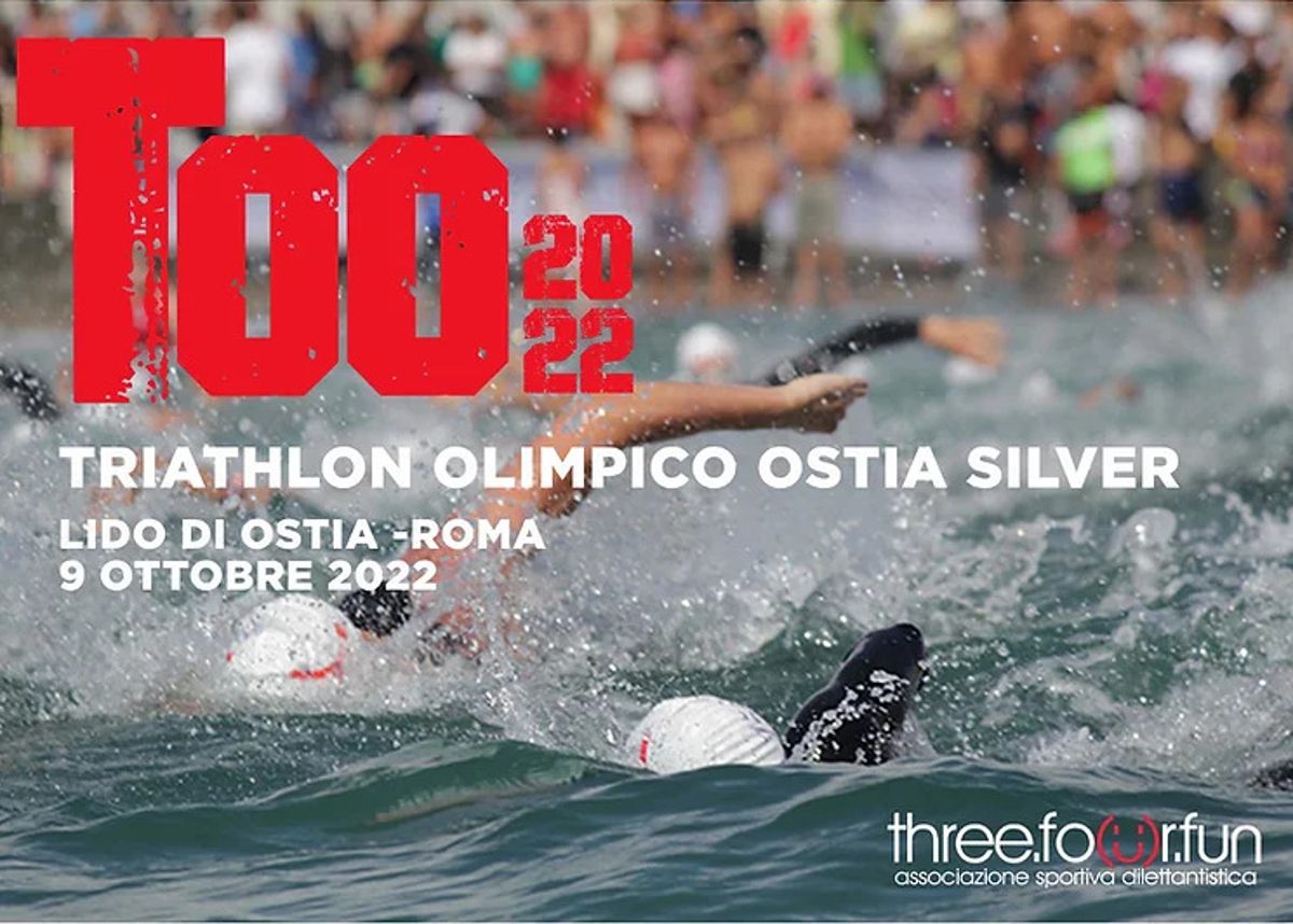 Locandina triathlon ostia 9 ottobre 2022