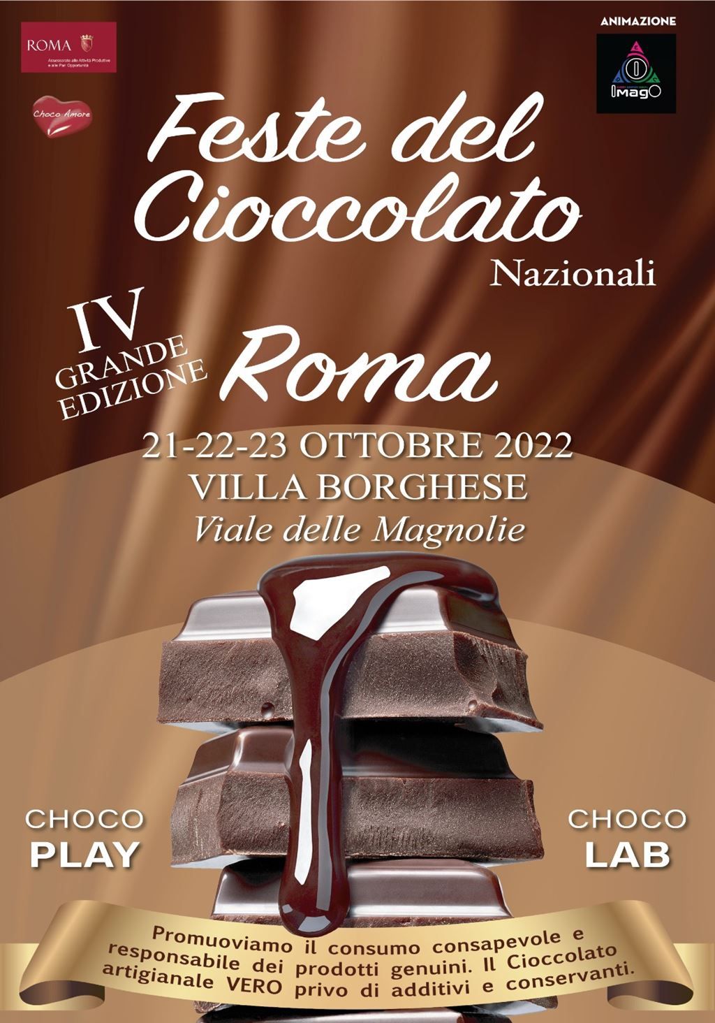 Locandina festa del cioccolato roma