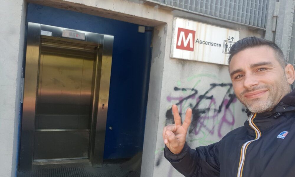 Fabrizio Montanini sopralluogo metro b quintiliani ascensore funzinoante