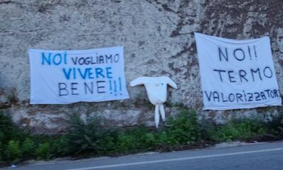 Protesta in via Laurentina