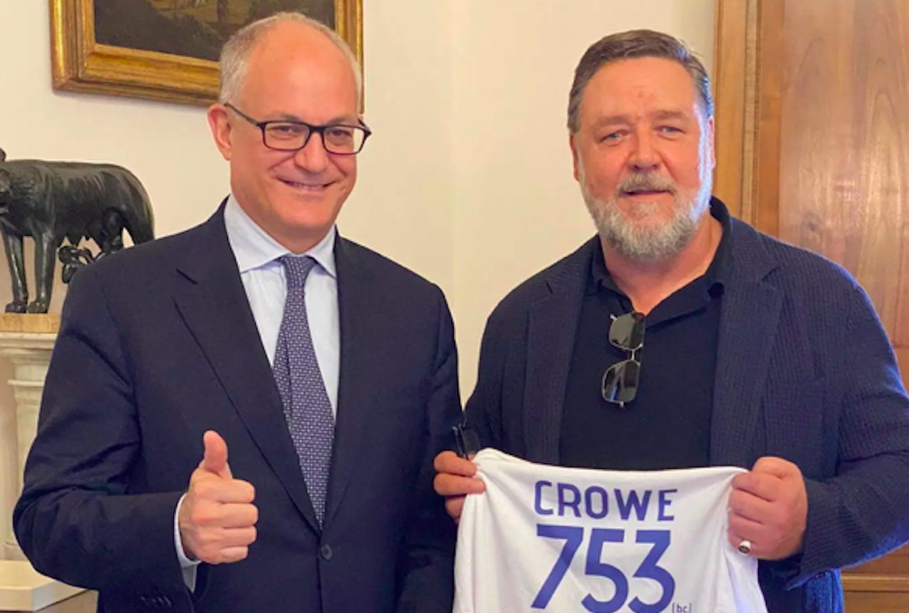 Russel Crowe al Campidoglio