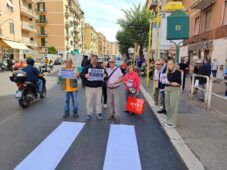 strisce pedonali in via Boccea