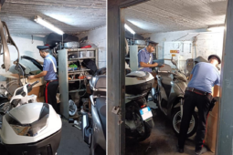 Garage con gli scooter rubati a Tor Bella Monaca