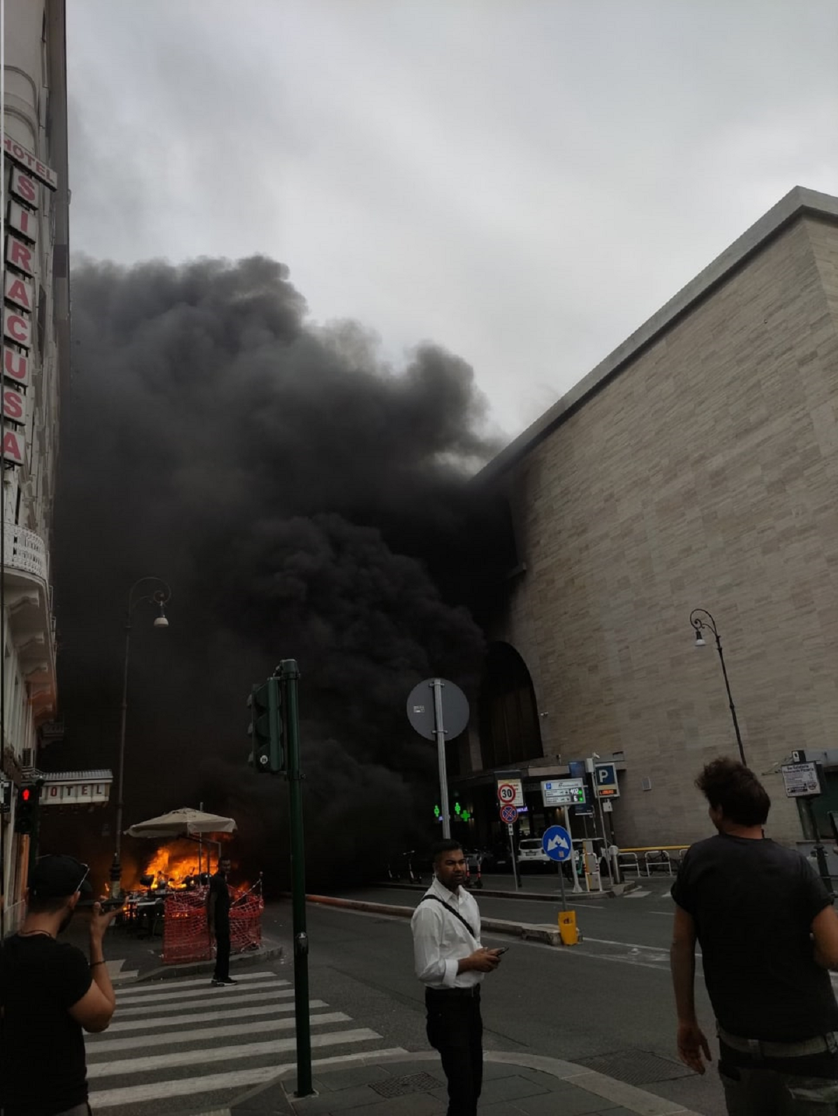 Incendio alla stazione Termini