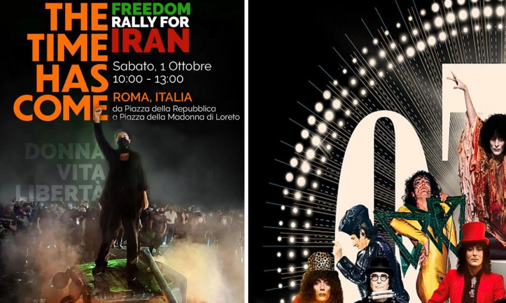Manifestazione pro Iran e concerto renato zero a Roma oggi