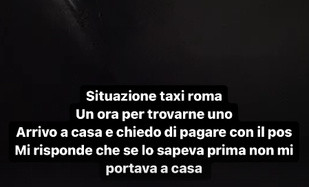 taxi che non accetta il pos