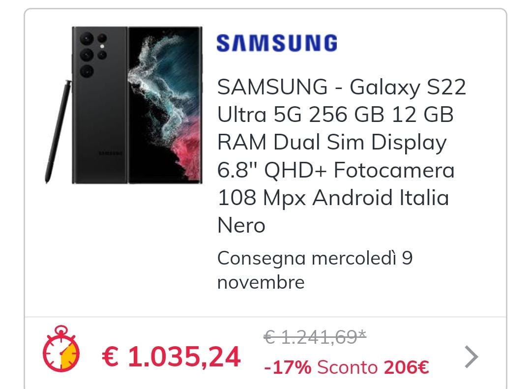 telefonini in offerta Black Friday