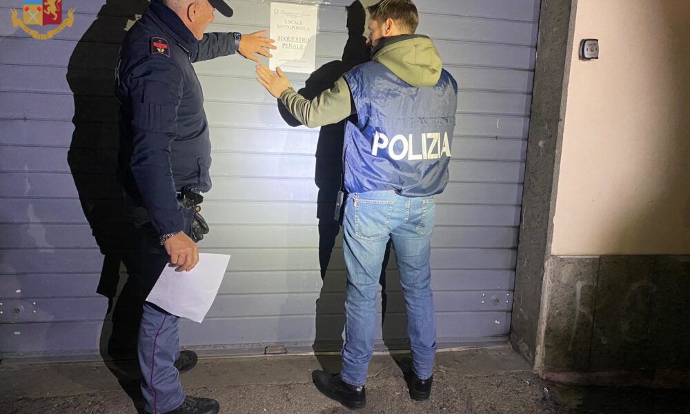 I controlli della Polizia, sequestrato un locale