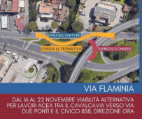 Lavori su via Flaminia