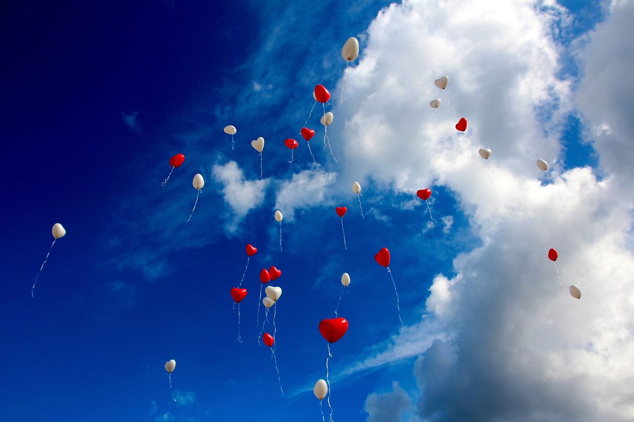 Palloncini a forma di cuore