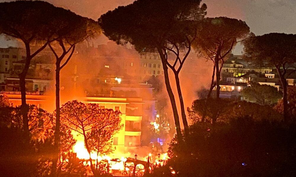 incendio Casina Villa Massimo