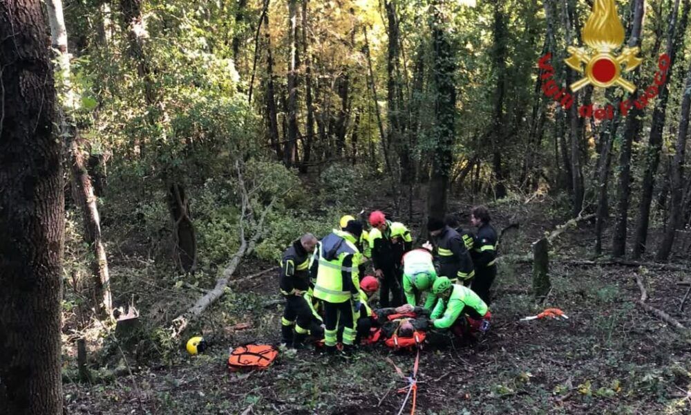 Uomo cade accidentalmente in un fosso: salvato dai Vigili del Fuoco Uomo cade accidentalmente in un fosso: salvato dai Vigili del Fuoco