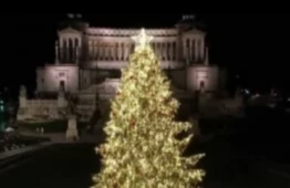 Tutti control l'albero di Natale a Roma