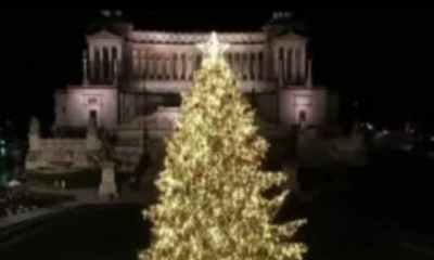 Tutti control l'albero di Natale a Roma