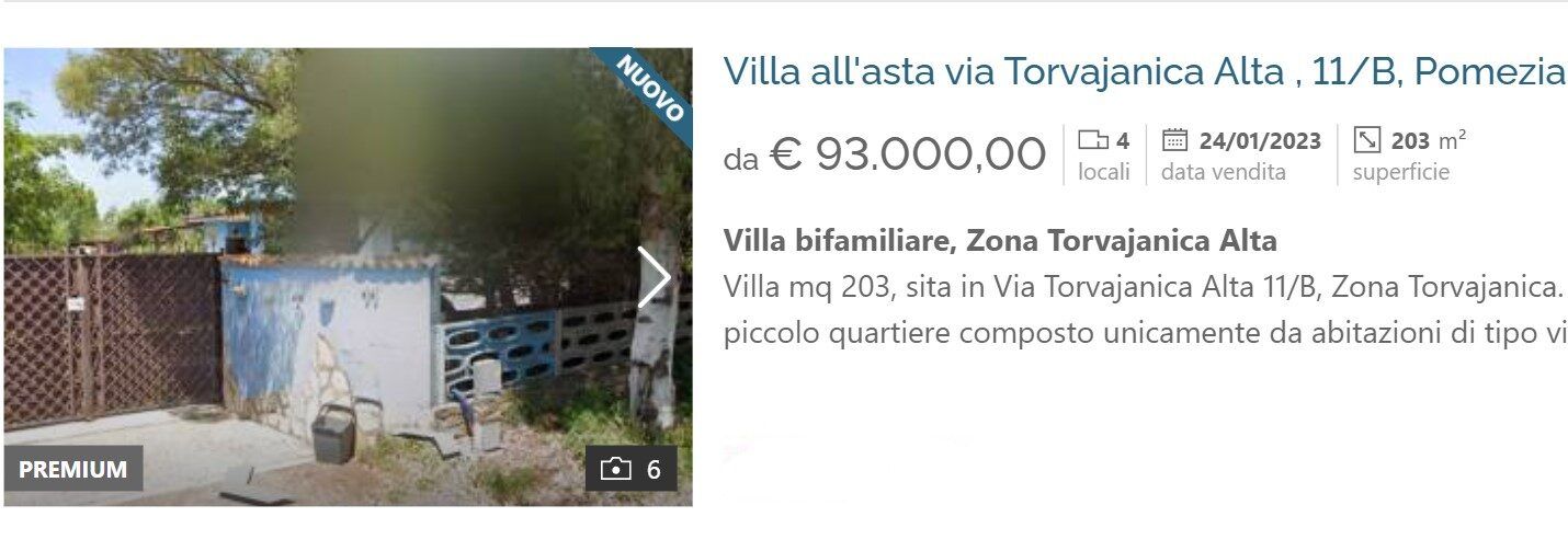 villa all'asta