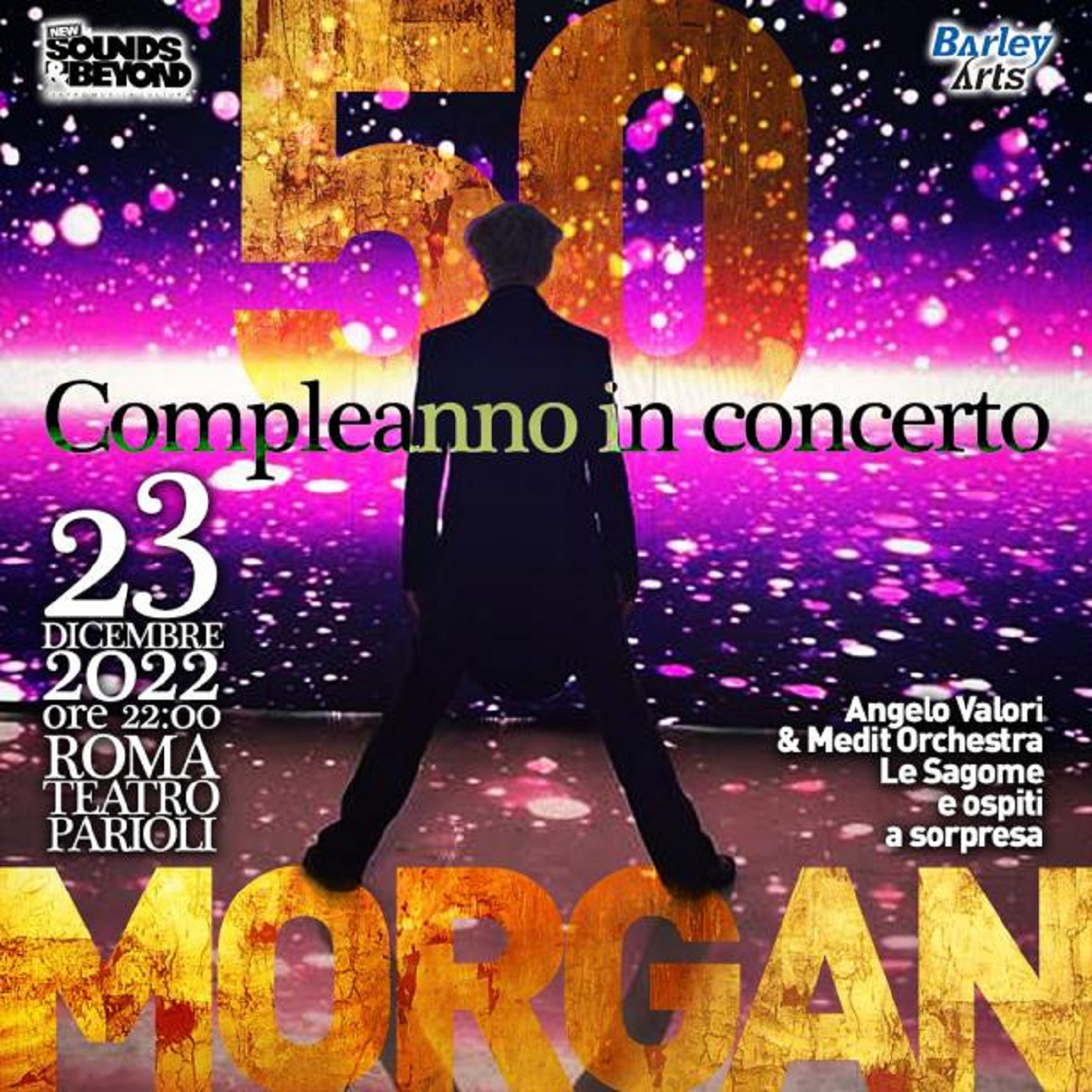 La locandina del Concerto di Morgan a Roma