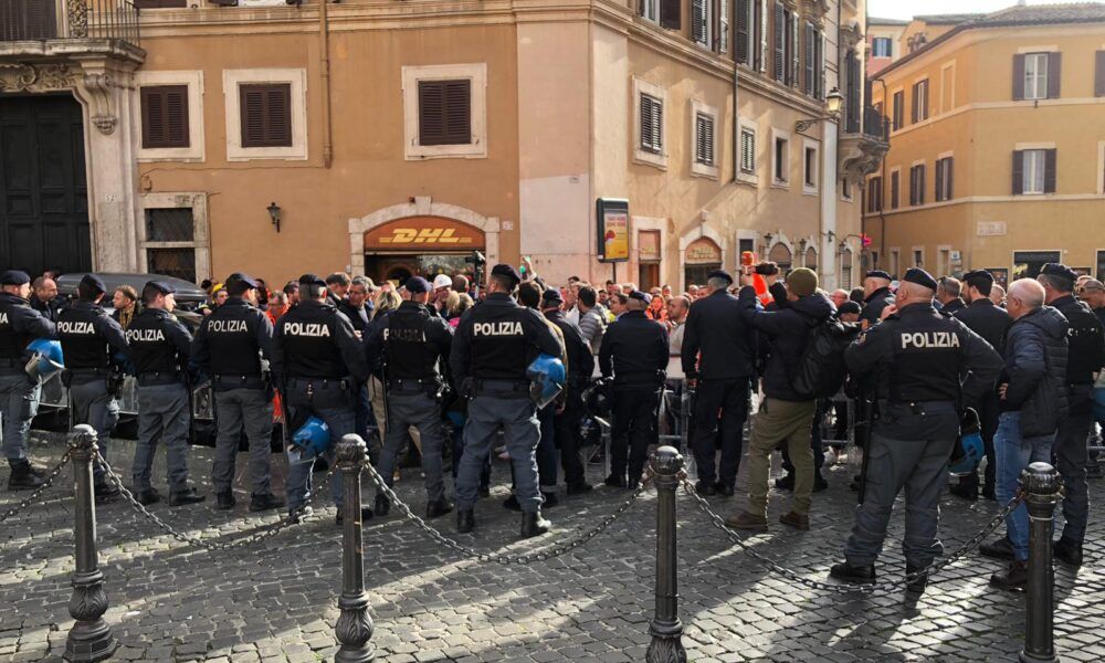 Manifestazione a Roma imprenditori a Montecitorio