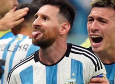Leo Messi dell'Argentina in finale ai mondiali in Qatar 2022 contro la Francia