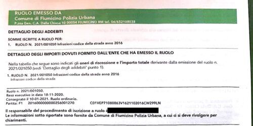 Multe nel comune di Fiumicino