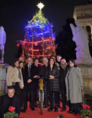 Roma, in Piazza del Campidoglio arriva 'Pedalotto': l'albero di Natale a pedali