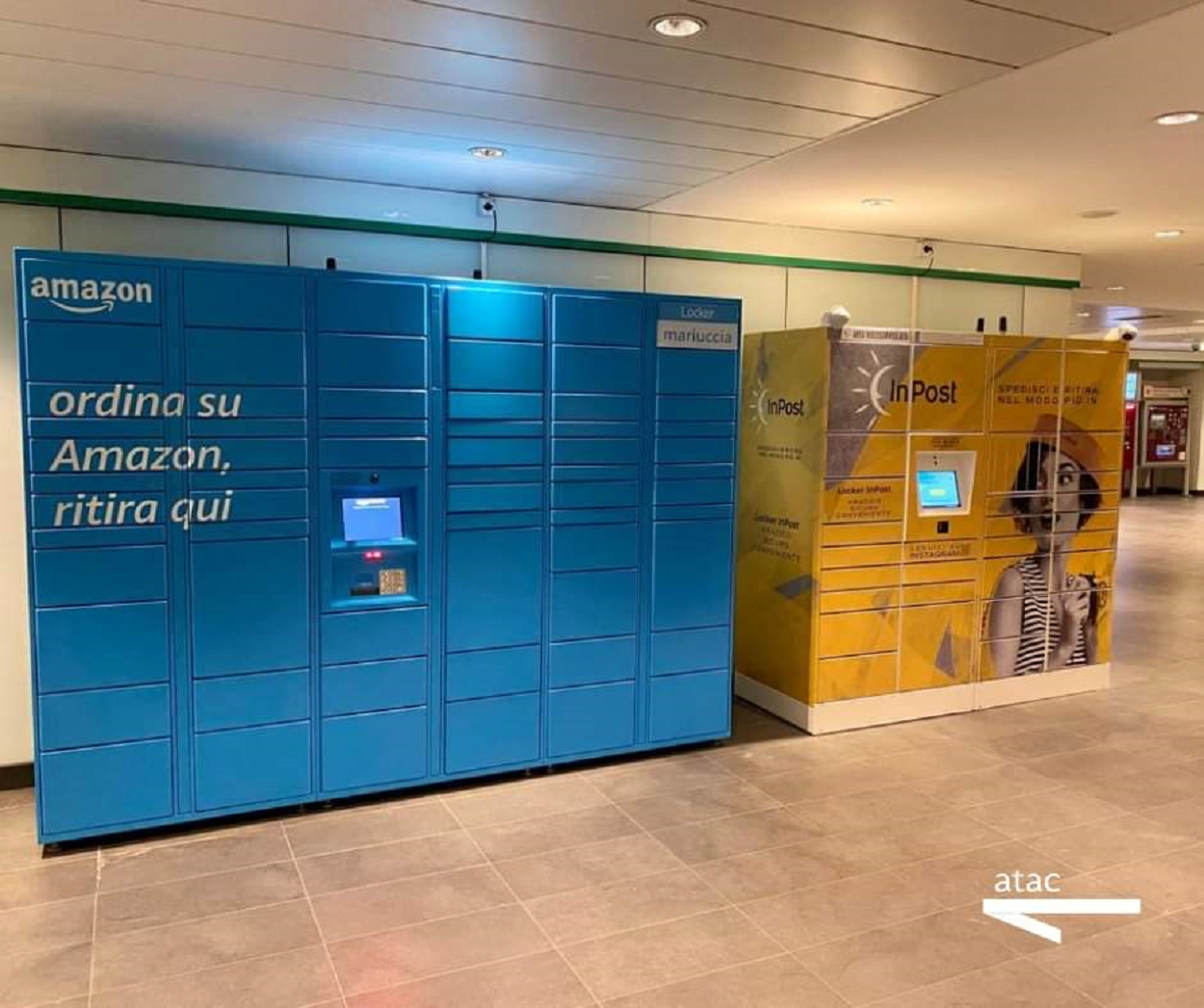 Punti di ritiro Amazon e InPost nelle stazioni metro di Roma