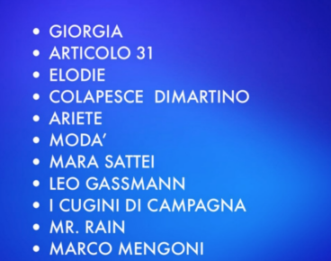 cantanti in gara Sanremo 2023