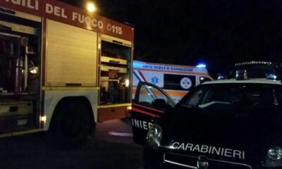 Vigili del fuoco e carabinieri intervenuti al Pigneto
