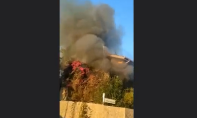 Incendio in via Malerba ad Acilia