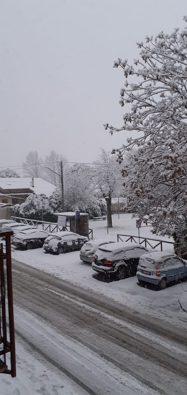 Rieti, arriva la neve anche oggi, lunedì 23 gennaio 2023