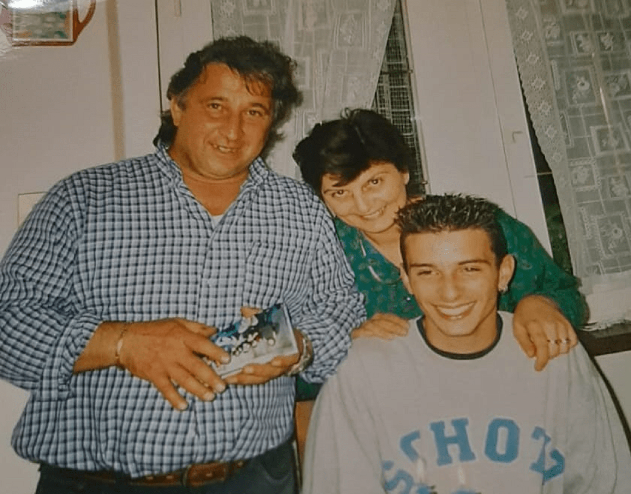 Vincenzo Cecchini con la moglie e il figlio Claudio 