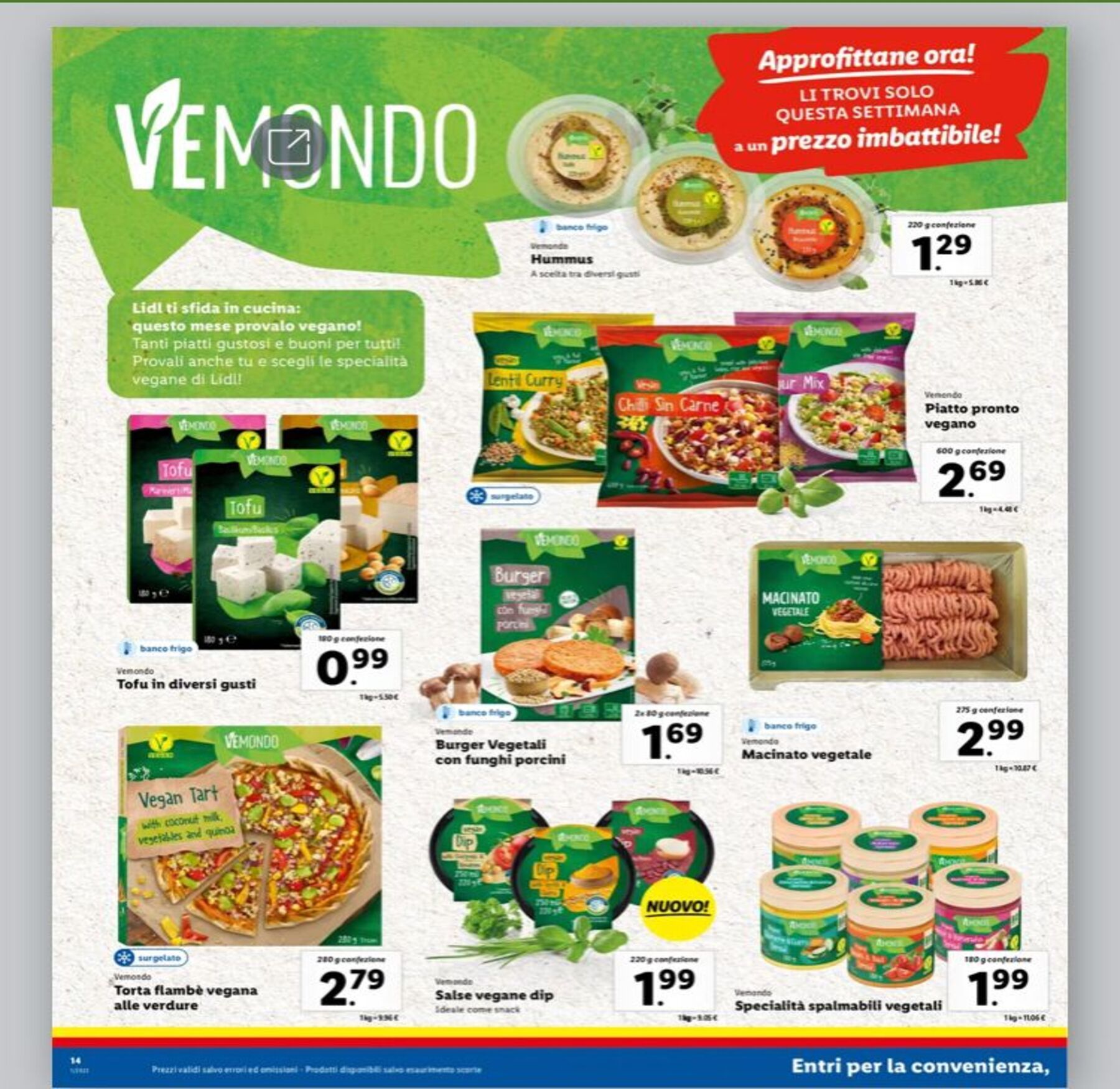 Offerte volantino Lidl fino all'8 gennaio. Vemondo