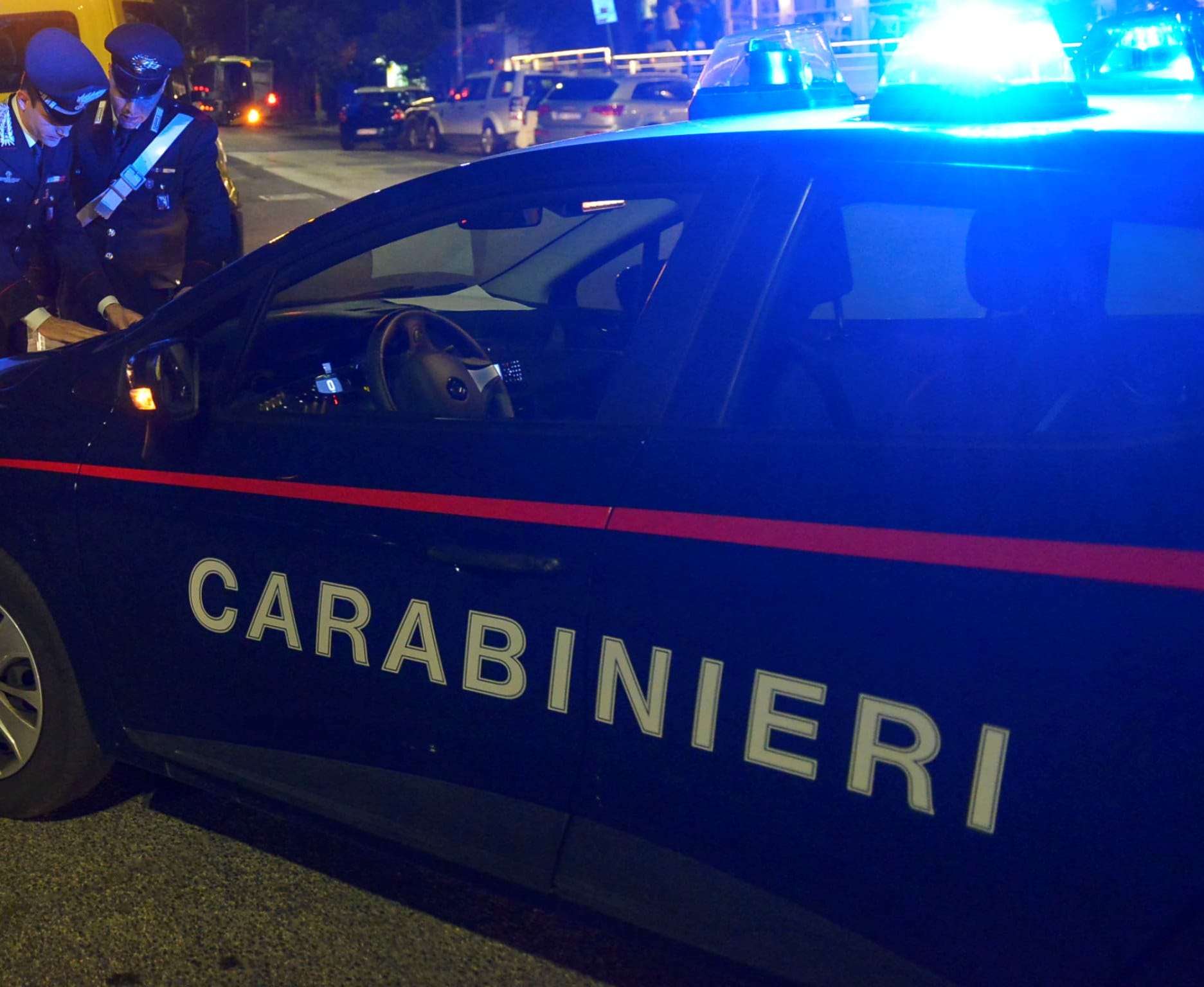 Pattuglia Carabinieri intervenuti per il ladro acrobata in zona Trieste a Roma